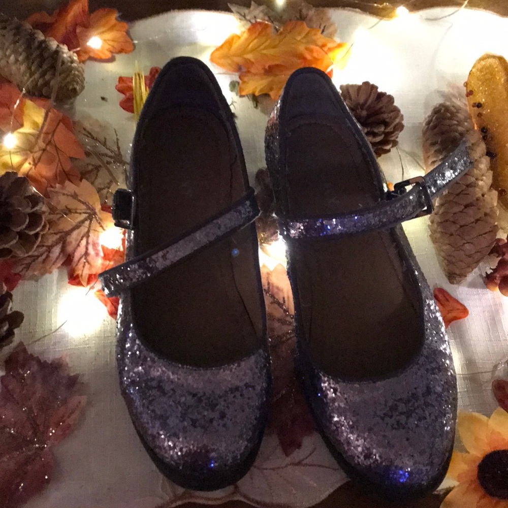 Sparkly low heals just for the holidays!